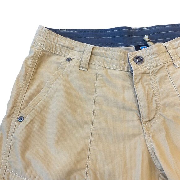 Kuhl Kendra Capri Pants SAMPLE Womens 6 Drawtring Emroidered Stretch Long Shorts - Picture 2 of 7